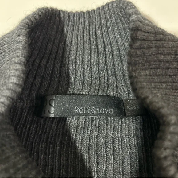 Raffi Button Henley Sweater Men’s XL/54 Gray Cashmere Wool Cotton Quiet - Picture 5 of 10